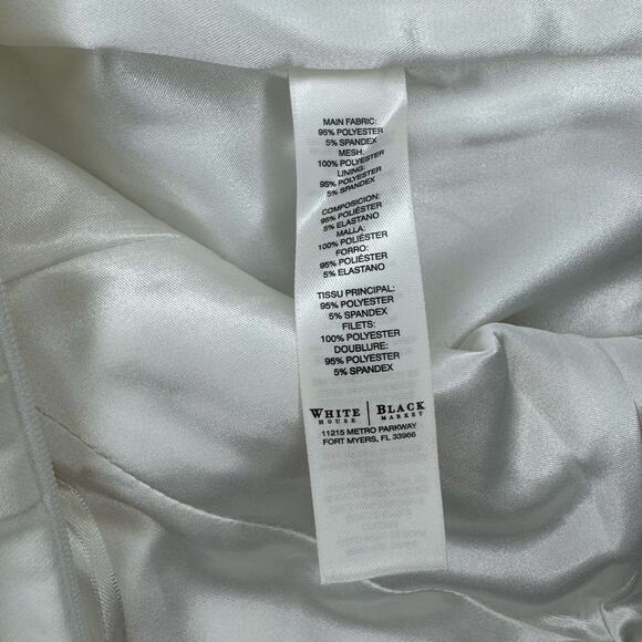 White House Black Market NWT size 4 cream knee length sleeveless sheath dress - Picture 14 of 14